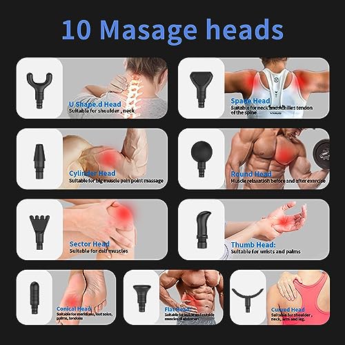 APHERMA Massage Gun, Muscle Massage Gun for Athletes Handheld Deep Tissue Massager Tool 30 Speed Levels 9 Heads, Mothers Day Gifts from Daughter/Son