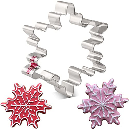 LILIAO Christmas Winter Snowflake Cookie Cutter - 3.3 x 3.7 inches - Stainless Steel