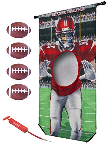 GoSports Football & Baseball Toss Games Available in Football Red Zone Challenge or Baseball Pro Pitch Challenge Choose Between Backyard Toss or Door Hang Targets