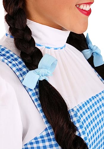 Rubie's womens Wizard of Oz Dorothy Dress and Hair Bows Adult Sized Costumes, Blue/White, Standard US