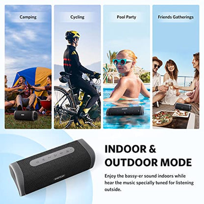 EarFun Bluetooth Speaker, UBOOM L Portable Wireless Speaker 28W Loud Stereo Sound, Rich Bass, IP67 Waterproof & Dustproof, Dual Pairing, Built-in Mic, Low Latency for Party, Indoor & Outdoor