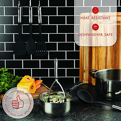 Kitchen Utensils Set Cooking Utensil Sets, 35 Pcs Nylon and Stainless Steel Kitchen Gadgets Nonstick and Heat Resistant, Apartment Must Haves House, Home Essentials & Accessories Pots and Pans set