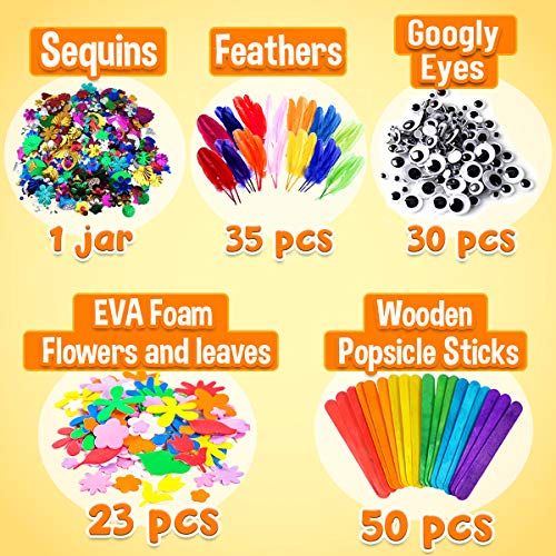 Goodyking Arts and Crafts Supplies for Kids - All in One Kids Crafts Toddler Activities Kids School Supplies Age 4 5 6 7 8 Years Old Craft Art Supply Kit Kindergarten Homeschool