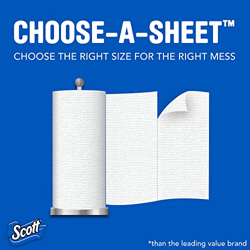 Scott Paper Towels, Choose-A-Sheet - 30 Mega Rolls (2 Packs of 15) = 56 Regular Rolls (102 Sheets Per Roll)