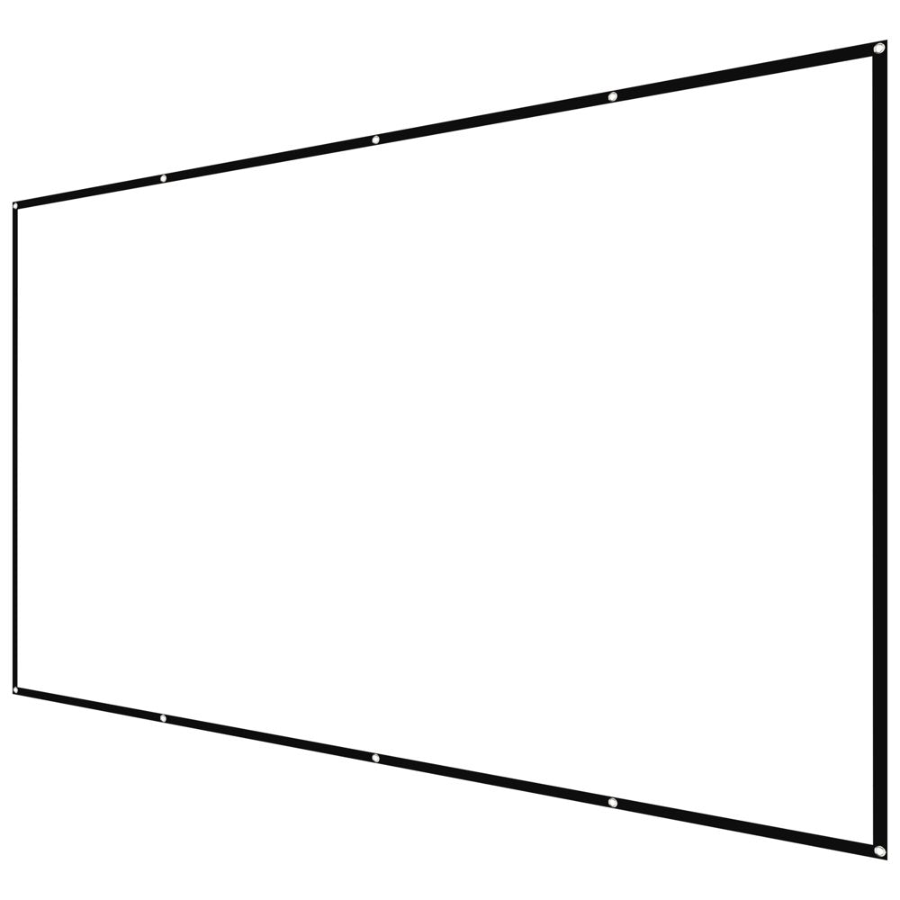 onn. Indoor/Outdoor Folding Projector Screen, White