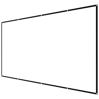 onn. Indoor/Outdoor Folding Projector Screen, White