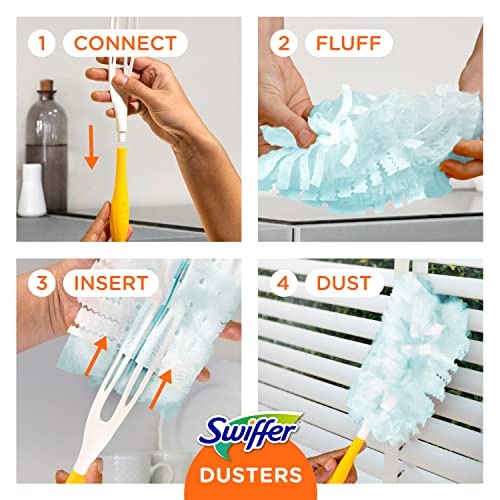 Swiffer Dusters, Ceiling Fan Duster, Multi Surface Refills with Febreze Lavender, 18 Count