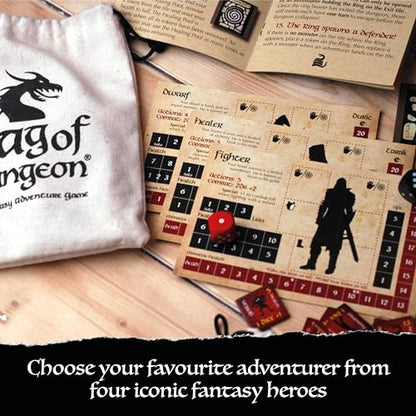 Bag of Dungeon - DARE YOU ENTER THE DRAGON'S LAIR? - A family fantasy adventure board game for 1-4 players ages 7 and up