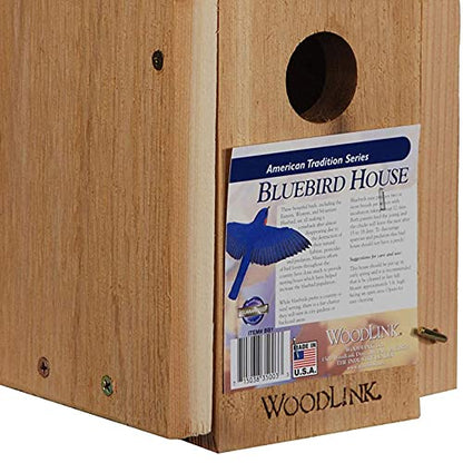 Woodlink Wooden Bluebird House - Model BB1 7.5" x 7.25" x 13"