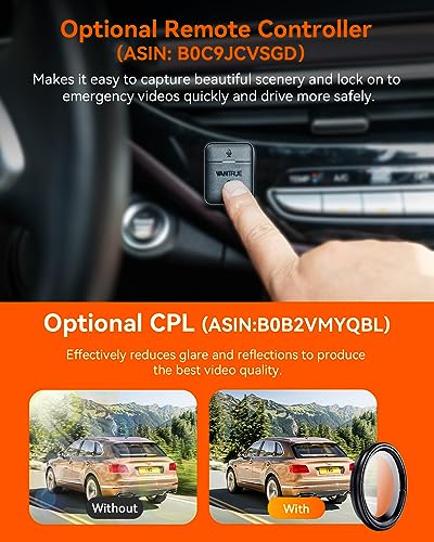 Vantrue N4 Pro 3 Channel 4K WiFi Dash Cam, STARVIS 2 IMX678 Night Vision, 4K+1080P+1080P Front Inside and Rear Triple Car Camera, Voice Control, GPS, 4K HDR, 24 Hours Parking Mode, Support 512GB Max