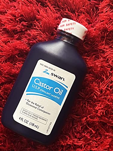 SWAN Castor Oil USP 100% Stimulant Laxative 4 FL OZ - For Relief Of Oc ...