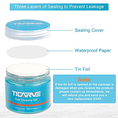 TICARVE Cleaning Gel for Car Detail Tools Car Cleaning Automotive Dust Air Vent Interior Detail Putty Universal Dust Cleaner for Auto Laptop Car Slime Cleaner