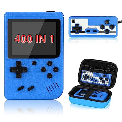 Handheld Game Console, Mini Arcade Machines Built-in 400 Classical FC Games, (Blue-400 Games)