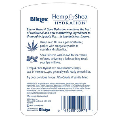 Blistex Hemp & Shea Hydration, 2 count