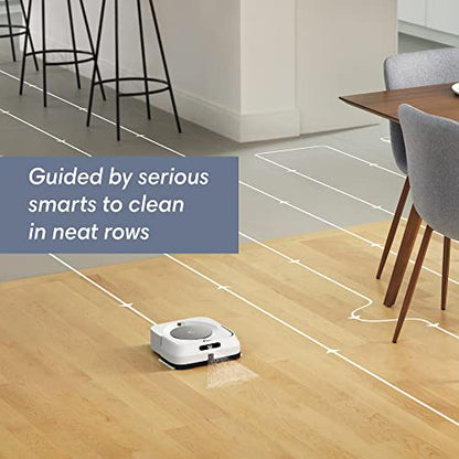 iRobot Braava Jet M6 (6110) Ultimate Robot Mop- Wi-Fi Connected, Precision Jet Spray, Smart Mapping, Works with Alexa, Ideal for Multiple Rooms, Recharges and Resumes, White, Braava M6