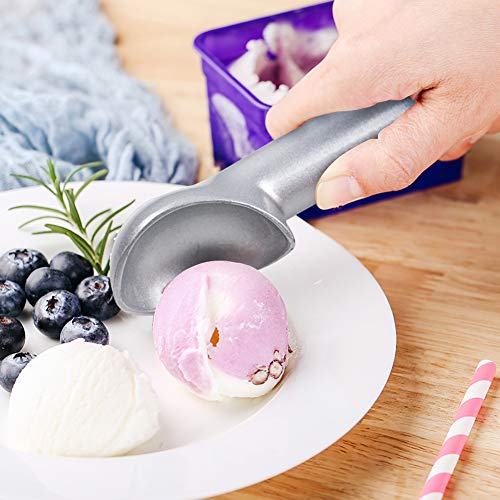 HANSGO Ice Cream Scoop, 2PCS 7 inches Nonstick Anti-Freeze Ice Cream Scooper One Piece Aluminum Design Dishwasher Safe