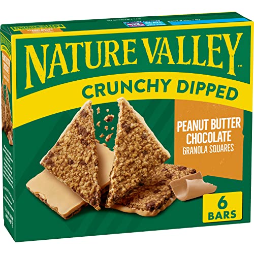 Nature Valley Crunchy Dipped Granola Squares, Peanut Butter Chocolate, 6 ct