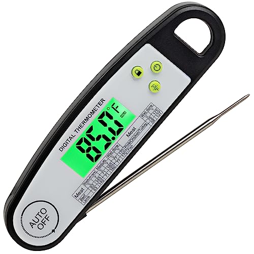 Meat Thermometer Digital, Meat Thermometers for Grilling, Food Thermometer with Backlight, Instant Read Thermometer for Grill Candy and Cooking