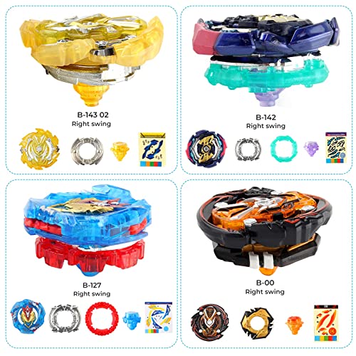 JIMI Bey Battling Top Blade Launcher Stadium Metal Fusion Set,12 Burst Spinning Tops 3 Launchers Grip 1 Arena Combat Game, Toy Gift for Kids Boys Ages 6 8 10 12+