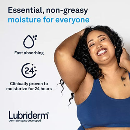 Lubriderm Daily Moisture Hydrating Body and Hand Lotion To Help Moisturize Dry Skin with Pro-Vitamin B5 For Healthy-Looking Skin, Non-Greasy, 24 fl. oz