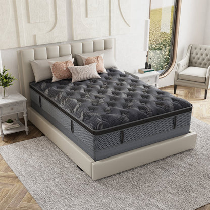 Behost 10" Full Mattress Hybrid Mattress CertiPUR-US Certified Memory Foam Pocket Spring Mattress in a Box