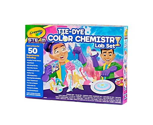 Crayola Tie Dye Color Chemistry Set for Kids, STEAM/STEM Activities, Educational Toy, Ages 7, 8, 9, 10