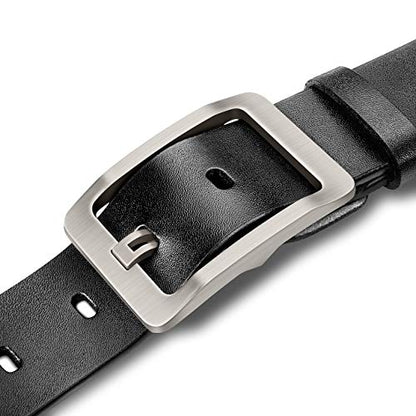 OVEYNERSIN Mens Belt - Leather casual Dress Belts Big Metal Buckle Adjustable Size designer Fashion Men Belts For Jeans | shorts | Work Golf Best Gifts