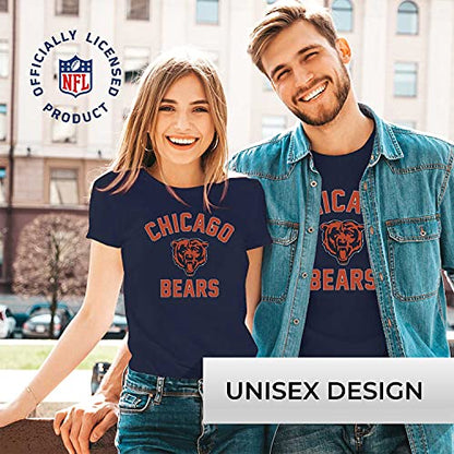 Team Fan Apparel NFL Adult Gameday T-Shirt - Cotton Blend - Tagless - Semi-Fitted - Unleash Your Team Spirit During Game Day (Chicago Bears - Blue, Adult Medium)