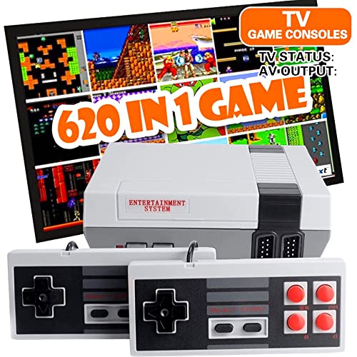 GameNext Mini Game Console Childhood Video Game Consoles Built-in 620 Games with NES Dual Controllers Handheld Game Player Console Classic System Edition Plug & Play for Kids & Adults