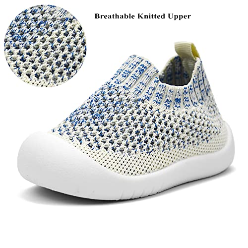 OAISNIT Baby Boy Girl Shoes Breathable Mesh Sneakers Lightweight Non-Slip Toddler Walking Shoes Infant First Walkers 6-24 Months(18-24 Months, 2-Beige)