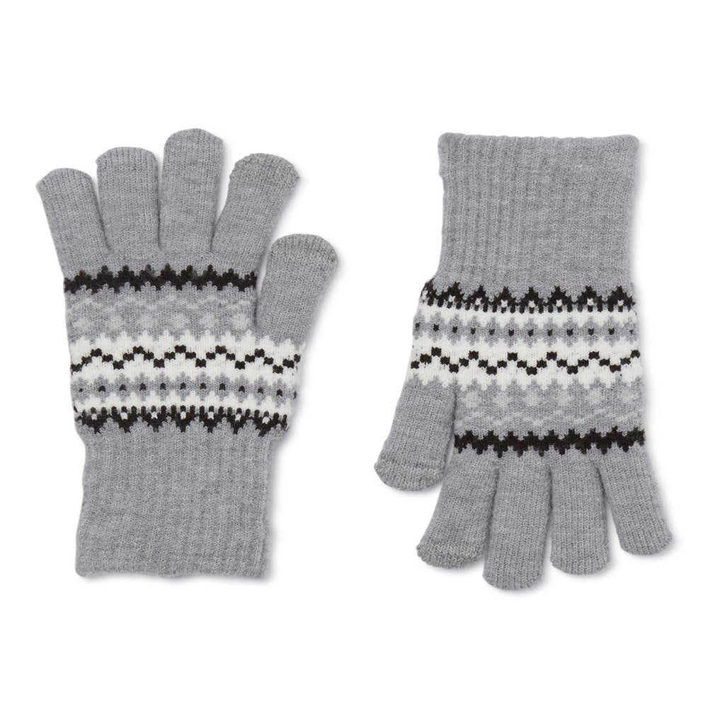 Time and Tru Women's Fair Isle Knit Gloves