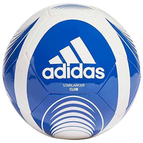 adidas Unisex Starlancer Club Soccer Ball, Team Royal Blue/White/White, 3
