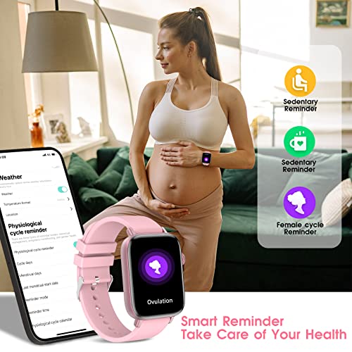 LOJUSIMEH Smart Watch for Android iOS(Answer/Make Call) - 1.9" Full Screen Smartwatch for Women, 25 Sport Modes, Fitness Tracker Smart Watch with Heart Rate Sleep Monitor, BP, SpO2, Step Counter