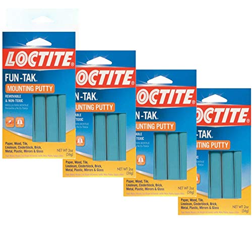 Loctite Fun-Tak Mounting Putty 2-Ounce (1087306) - 4 Pack