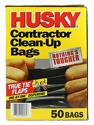 Husky 42 Gallon Contractor Clean-Up 3-Mil Trash Bags (50-Count)