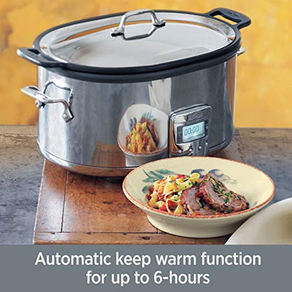 All-Clad SD700350 Slow Cooker, 7 Quart, Silver