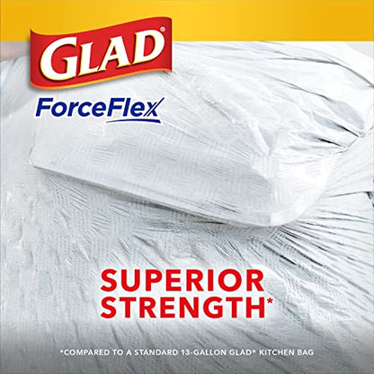 Glad Tall Kitchen Quick-Tie Trash Bags, OdorShield 13 Gallon White Trash Bag, Gain Moonlight Breeze with Febreze Freshness