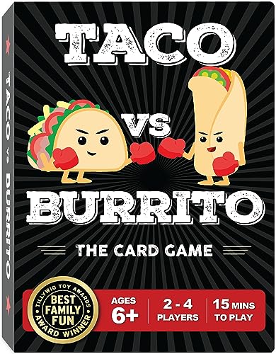 Taco vs Burrito Card Game - Wildly Popular Surprisingly Strategic Family Game Night - Created by a 7 Year Old - Perfect for Boys, Girls, Kids, Families and Adults Who Love Family Games and Board Games