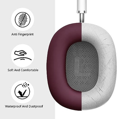 Filoto Case for Airpods Max Headphones, Silicone Cover for Apple Airpod Max,Accessories Cases (Burgundy)