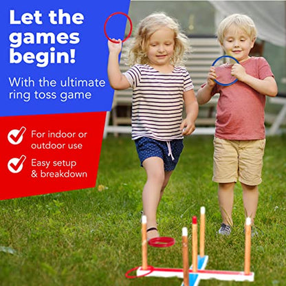 Elite Sportz Ring Toss Games for Kids - Outdoor Yard Game for Adults & Family - Backyard Toys, Outdoor Games, Yard Games, Backyard Games, Lawn Games, Outdoor Toys For Kids Ages 4-8, Outdoor Toys