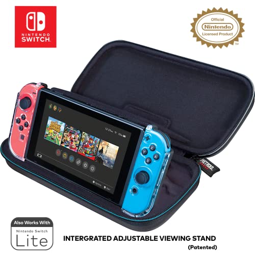 Game Traveler Metroid Nintendo Switch Case - Switch OLED Case for Switch OLED, Original Switch, Adjustable Viewing Stand & Bonus Game Cases, Deluxe Carry Handle, Licensed Nintendo Switch game case