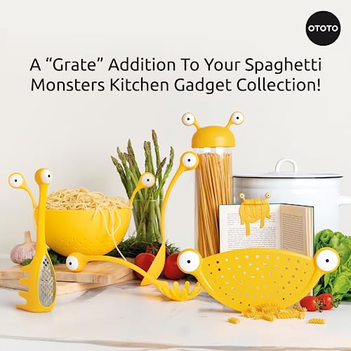 NEW!! Multi Monster 2-in-1 Cheese Grater & Spaghetti Spoon by OTOTO - Grater & Ladles for Serving - Grater, Small Cheese Grater, Funny Kitchen Gadgets, Cooking Gifts, Kitchen Grater, Kitchen Tool