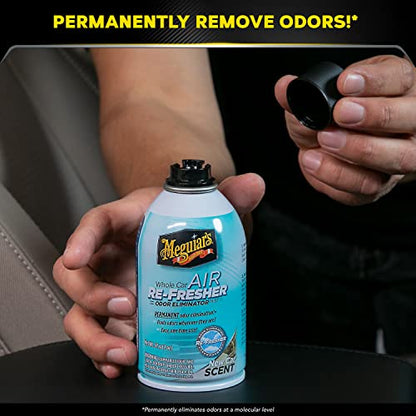 Meguiar's Whole Car Air Refresher, Odor Eliminator Spray Eliminates Strong Vehicle Odors, New Car Scent - 2 Oz Spray Bottle