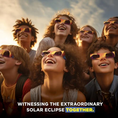 Medical king Solar Eclipse Glasses (10 pack) 2024 CE and ISO Certified Approved 2024 Safe Shades for Direct Sun Viewing