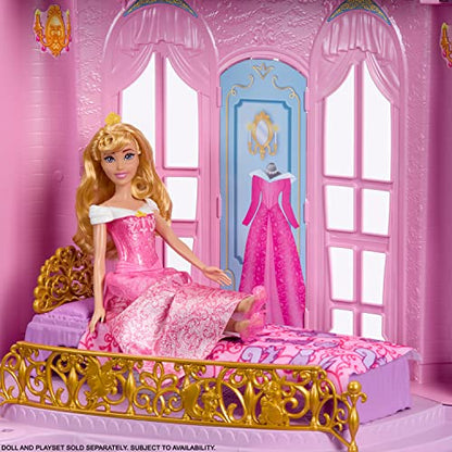 Mattel Disney Princess Toys, Ultimate Castle 4 Ft Tall with Lights & Sounds, 3 Levels, 10 Play Areas and 25+ Furniture & Pieces, Inspired by Disney Movies