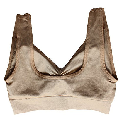 KINYAOYAO 5 Pack Women's Ultimate Comfy Medium Support Seamless Wireless Sports Bra with Removable Pads,Large