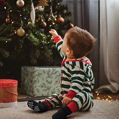 Baby Booties 6-12 Months Unisex Cozy Fleece Newborn Booties Non-Slip Newborn First Walkers Shoes Toddler Slippers for Baby Boys & Baby Girls Gifts, Black