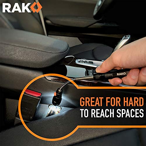 RAK Magnetic Pickup Tool - Birthday Gifts for Men - Telescoping Magnet Pickup Tool with Bright LED Lights and Extendable Neck up to 22 Inches - Cool Gadget Gifts for Men, Husband, Handyman