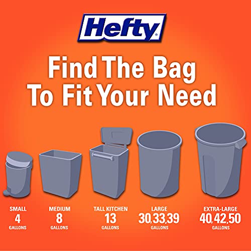 Hefty Ultra Strong Tall Kitchen Trash Bags, Clean Burst Scent, 13 Gallon, 80 Count