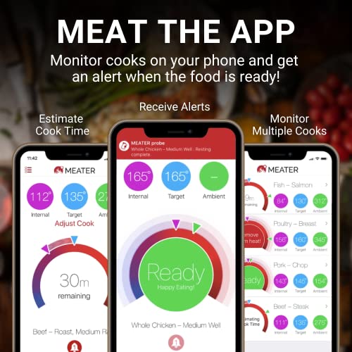 MEATER Block: 4-Probe Premium WiFi Smart Meat Thermometer | for BBQ, Oven, Grill, Kitchen, Smoker, Rotisserie | iOS & Android App | Apple Watch, Alexa Compatible | Dishwasher Safe